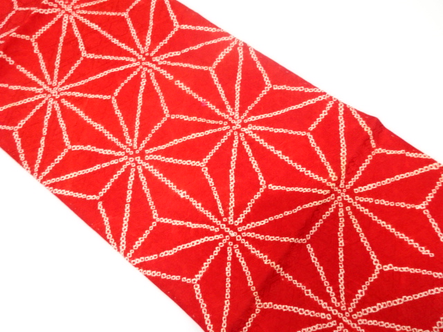 絞り　麻の葉模様名古屋帯